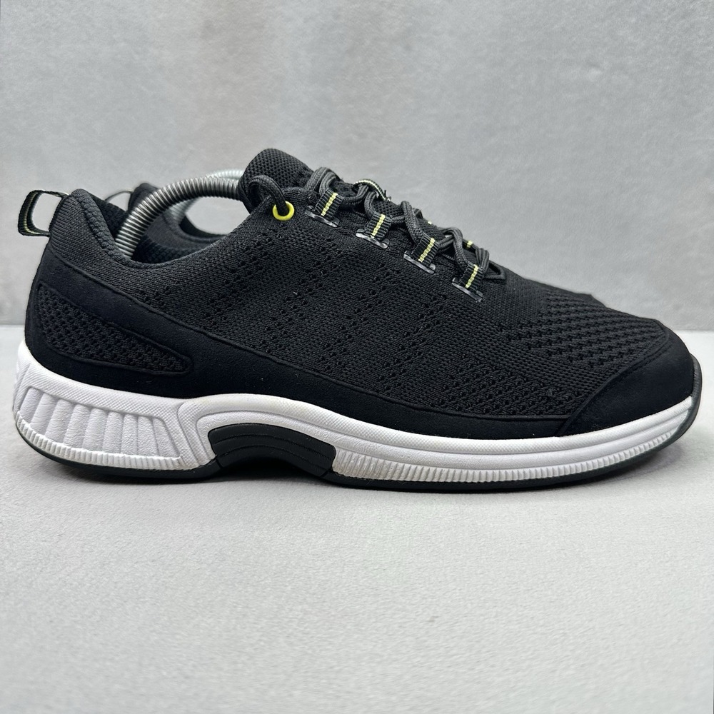 OrthoFeet 981 Coral Womens Size 11.5 (B) Shoes Black Stretch Knit Orthotic